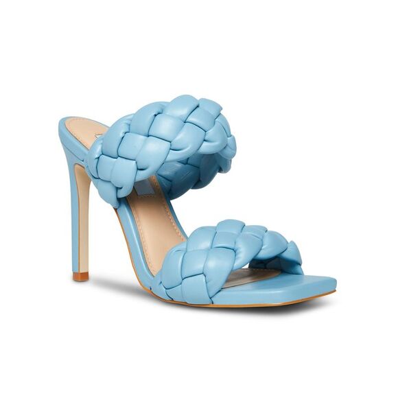 NWT STEVE MADDEN Womens Light Blue Kenley Stiletto Slip On Heeled Sandal 7 M - Picture 1 of 5